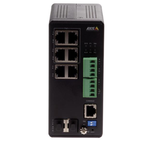 Axis T8504-R - Switch - gestito - 4 x 10/100/1000 (PoE+) + 2 x combinazione Gigabit Ethernet/Gigabit SFP - desktop, montabile su rack - PoE++ (240 W) - alimentazione CC - per AXIS P1455-LE, P1455-LE-3 License Plate Verifier Kit, Q3538-LVE